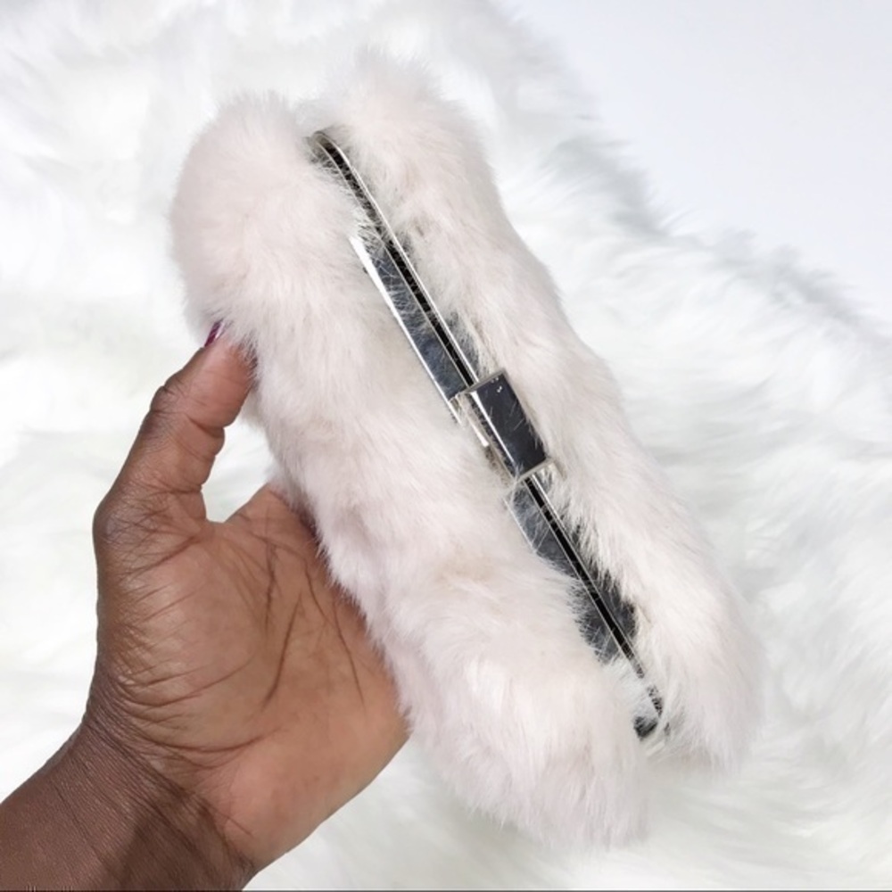 Charming Charlie’s faux fur clutch bag